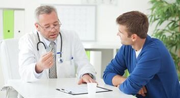 Paziente in consultazione con uno specialista